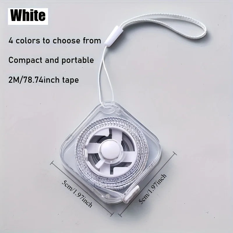 Mini Soft Tape Measure 2M/6Ft Double-Sided for Tailoring & Body Sewing Tape Measure Babs WHITE