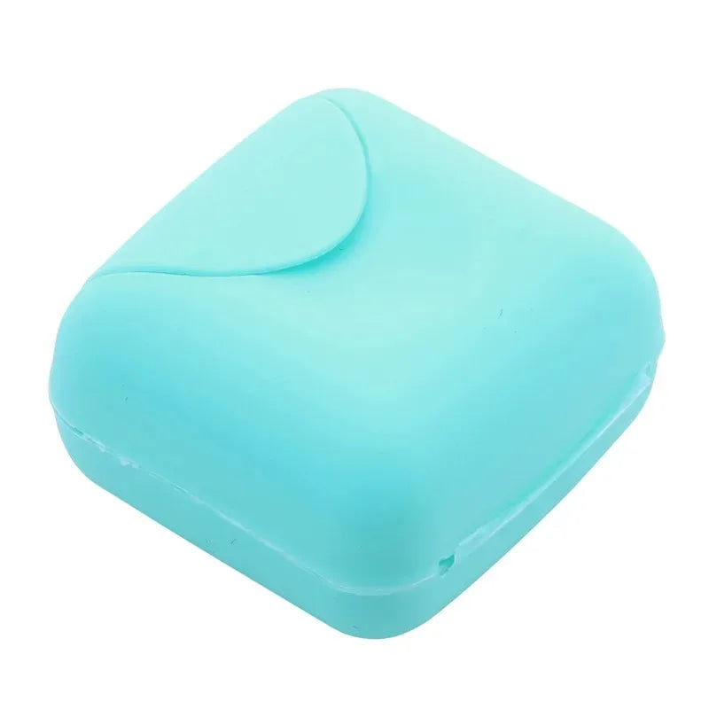 Portable Travel Soap Dish Box – Candy Color Plastic Holder Travel Soap Dish Babs 1pcs Blue S