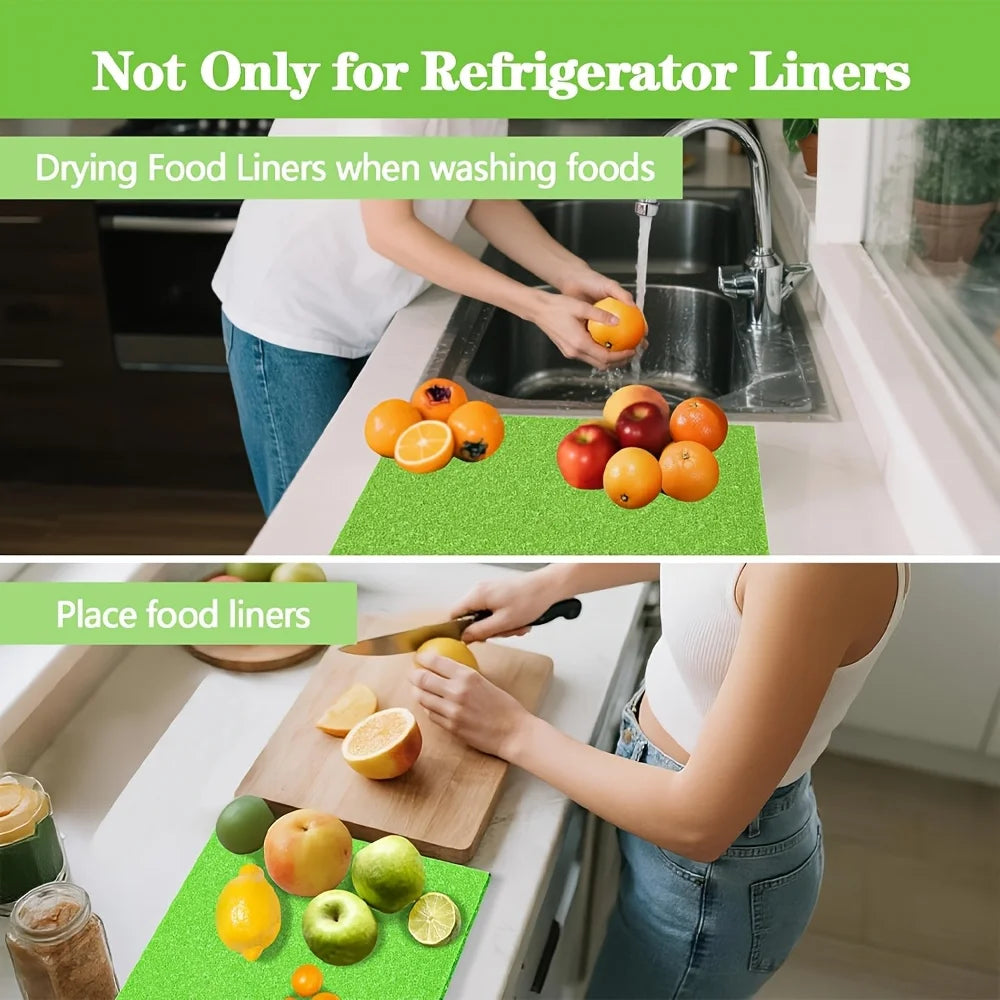 3PCS Reusable Refrigerator Drawer Liner & Produce Pad Refrigerator Liner Pad Babs