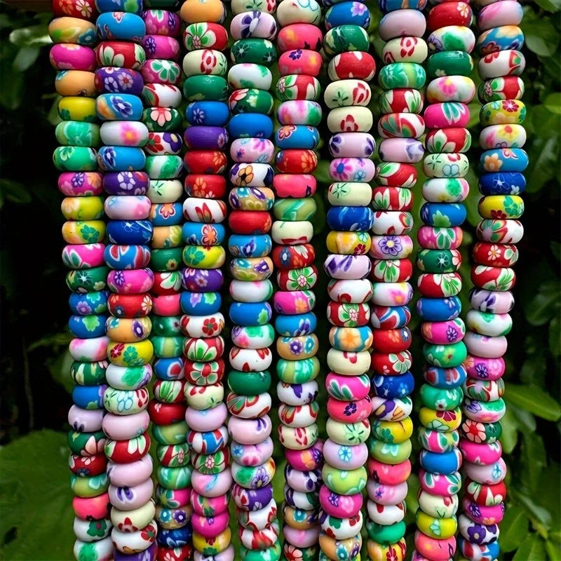 110pcs Colored Polymer Clay Beads for DIY Jewelry Making Polymer Clay Beads Babs