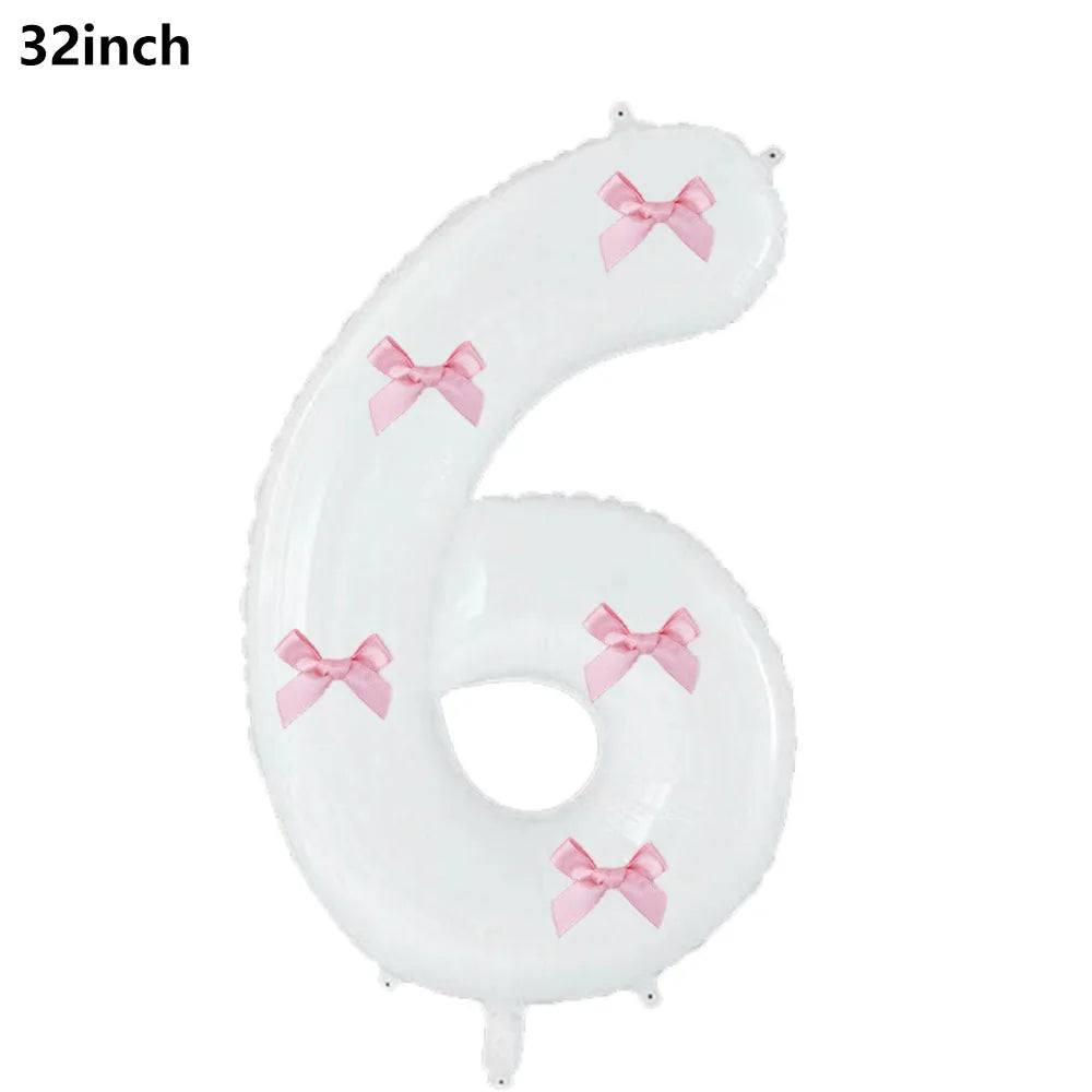 32" Black Bow Number Balloon Kit – Party & Wedding Décor Party Balloon Kit Babs Pink 6 As pictures show