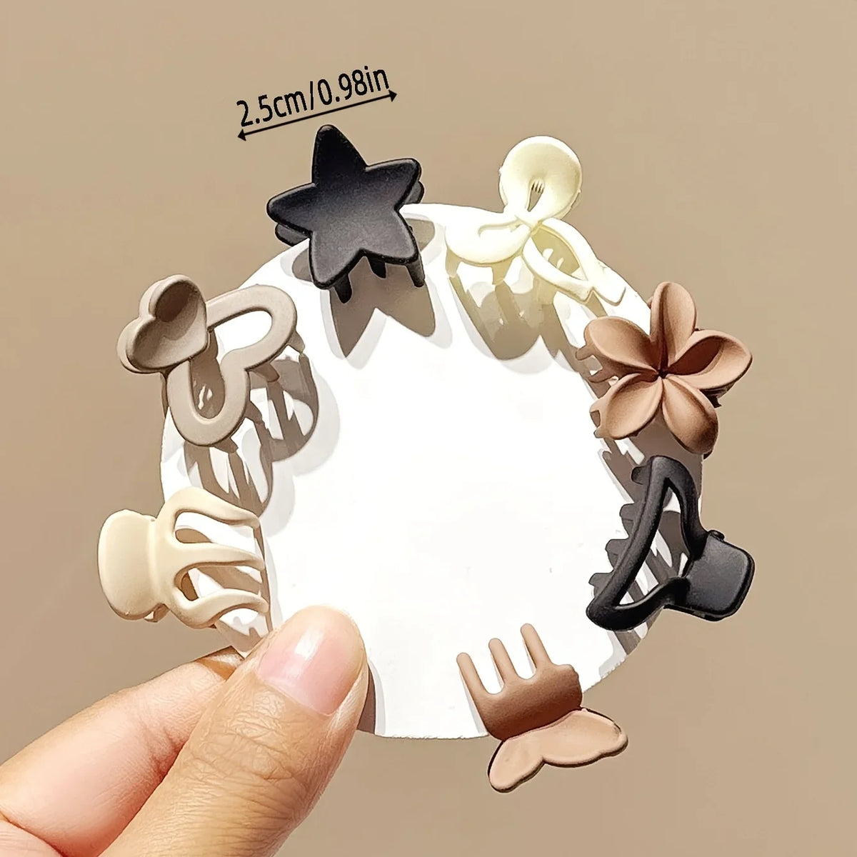Beige Mini Hair Clips for Girls – 10/20/30 Pc Mixed Pack Hair Claw Clips Babs