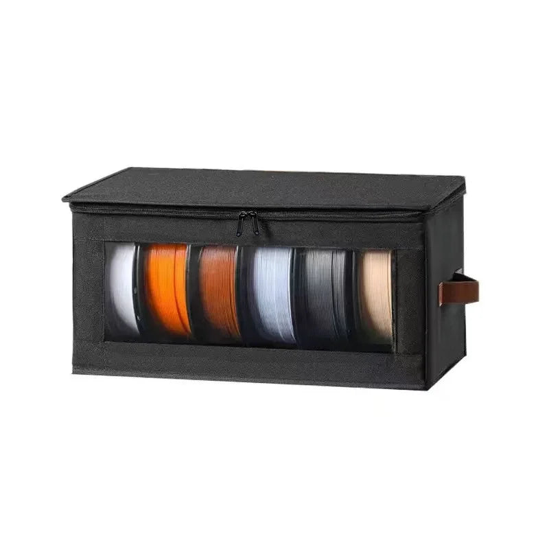 3D Printer Filament Storage Bag with Cover & Holder Rack Filament Storage Bag Babs Black