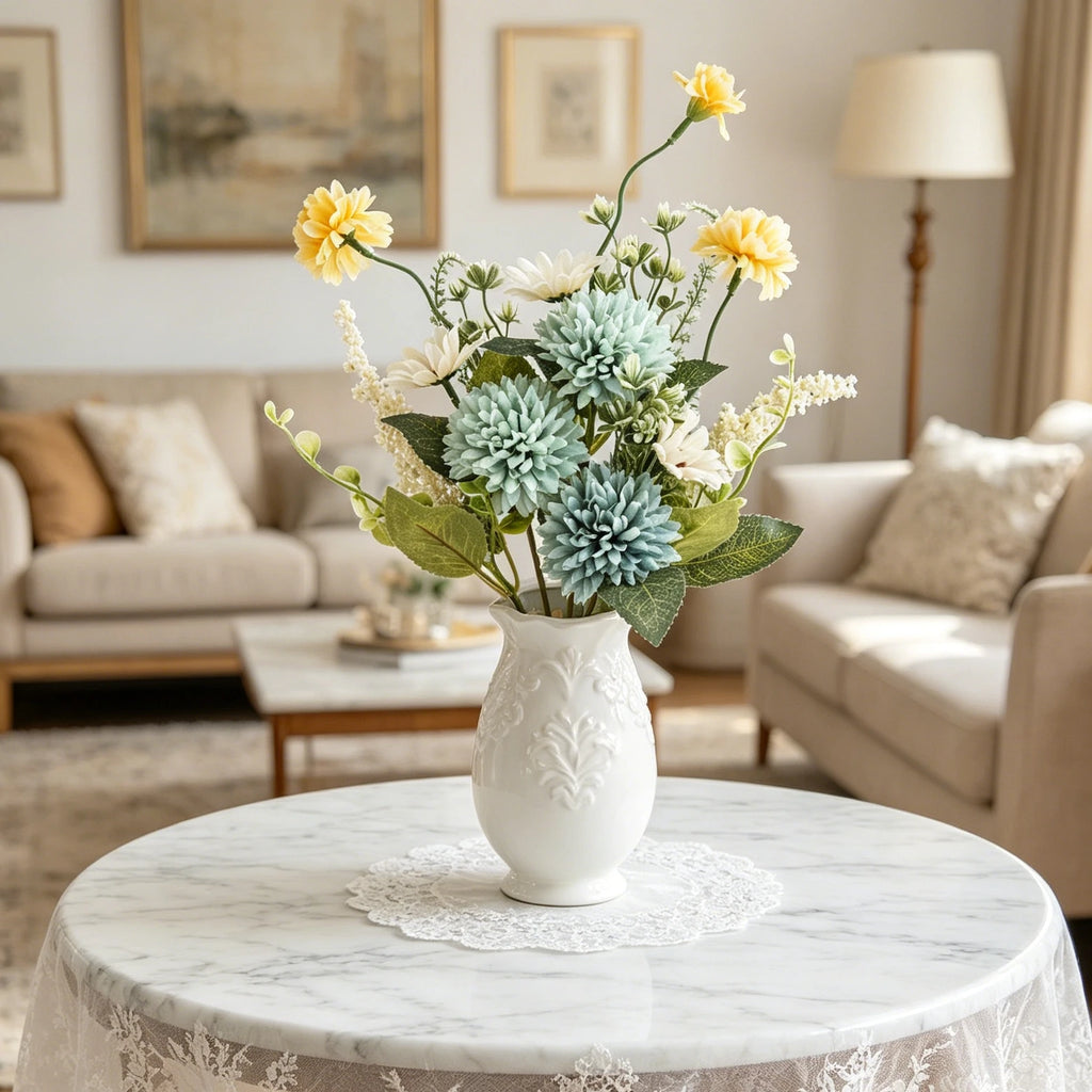 Silk Artificial Chrysanthemum Bouquet for Weddings & Home Décor Artificial Flower Bouquet Babs