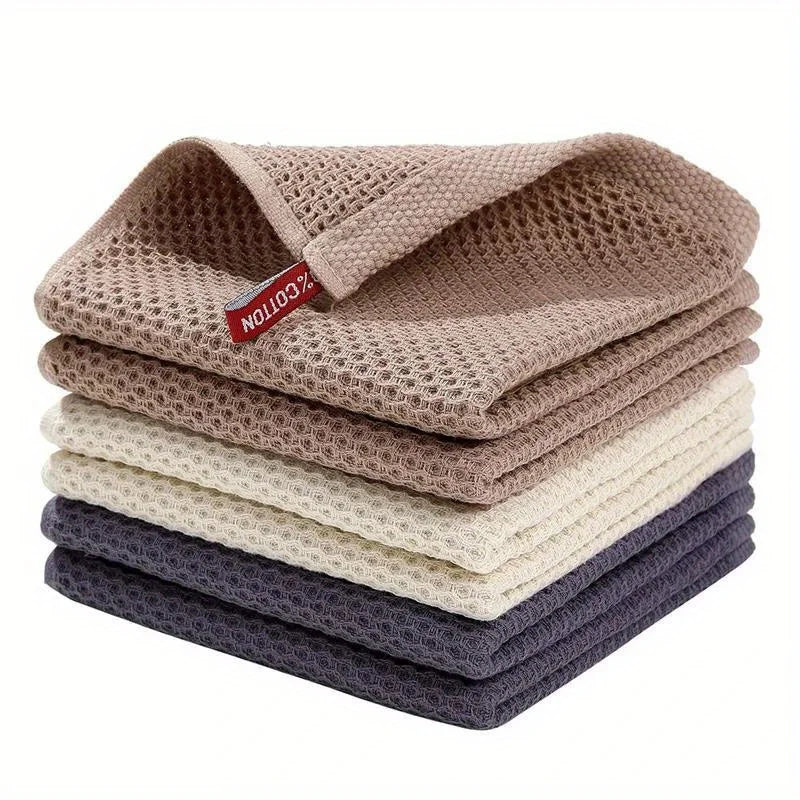 2-Pack Waffle Honeycomb Cotton Face & Kitchen Towels Waffle Face Towel Set Babs