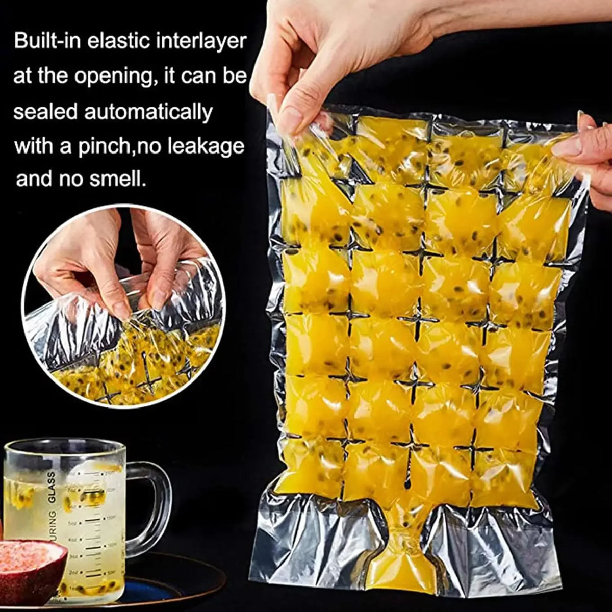 Food Grade Ziplock Ice Cube Bags – Clear Freezer Storage Freezer Storage Bags Babs