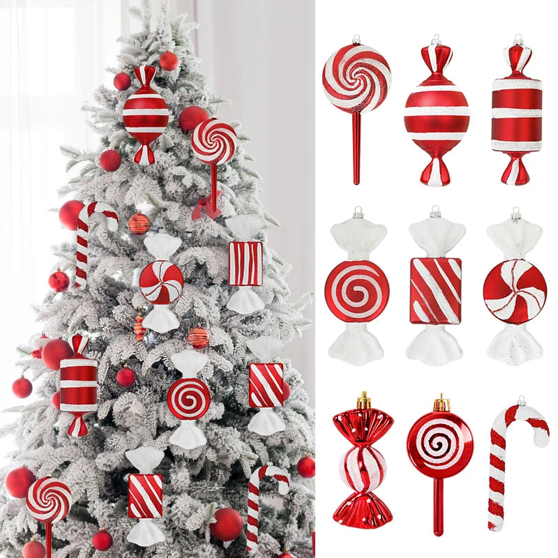 Christmas Lollipop Candy Cane Tree Hanging Ornaments 2024 Christmas Tree Ornament Babs