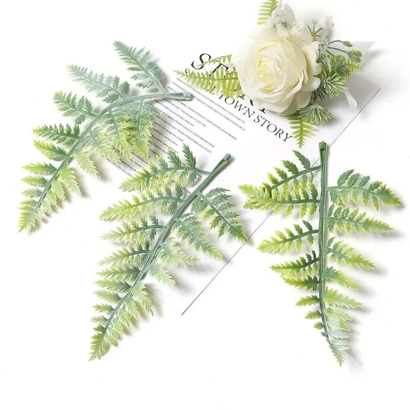 Green Artificial Silk Leaves for DIY Wedding & Party Decor 10Pc Artificial Leaf Decor Babs Light Grey 10Pcs