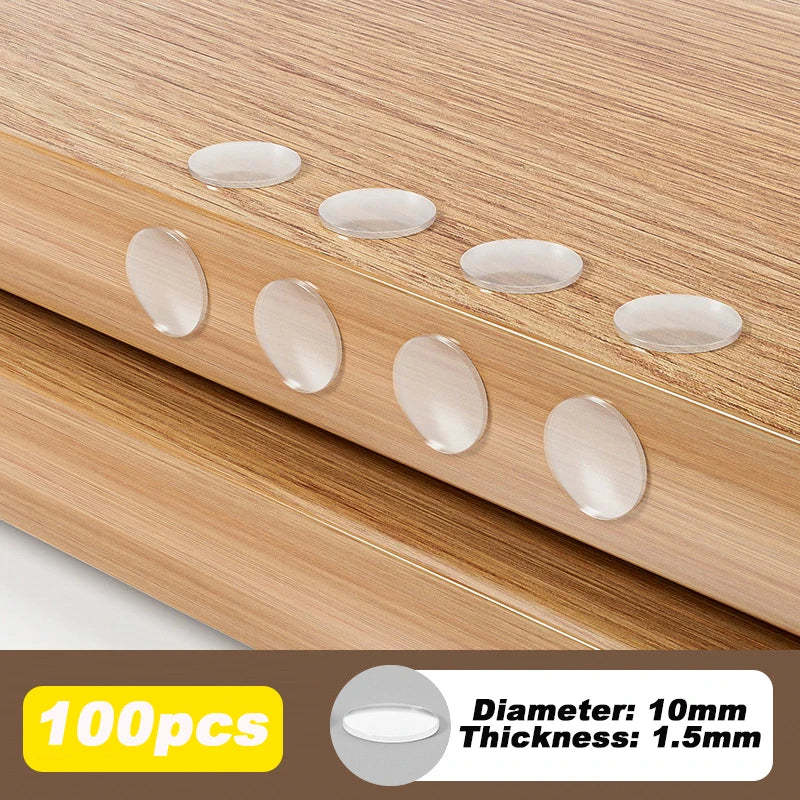 Silicone Door Stopper Bumper Pads – Adhesive Anti-Collision Door Bumper Pads Babs 100pcs-10x1.5mm