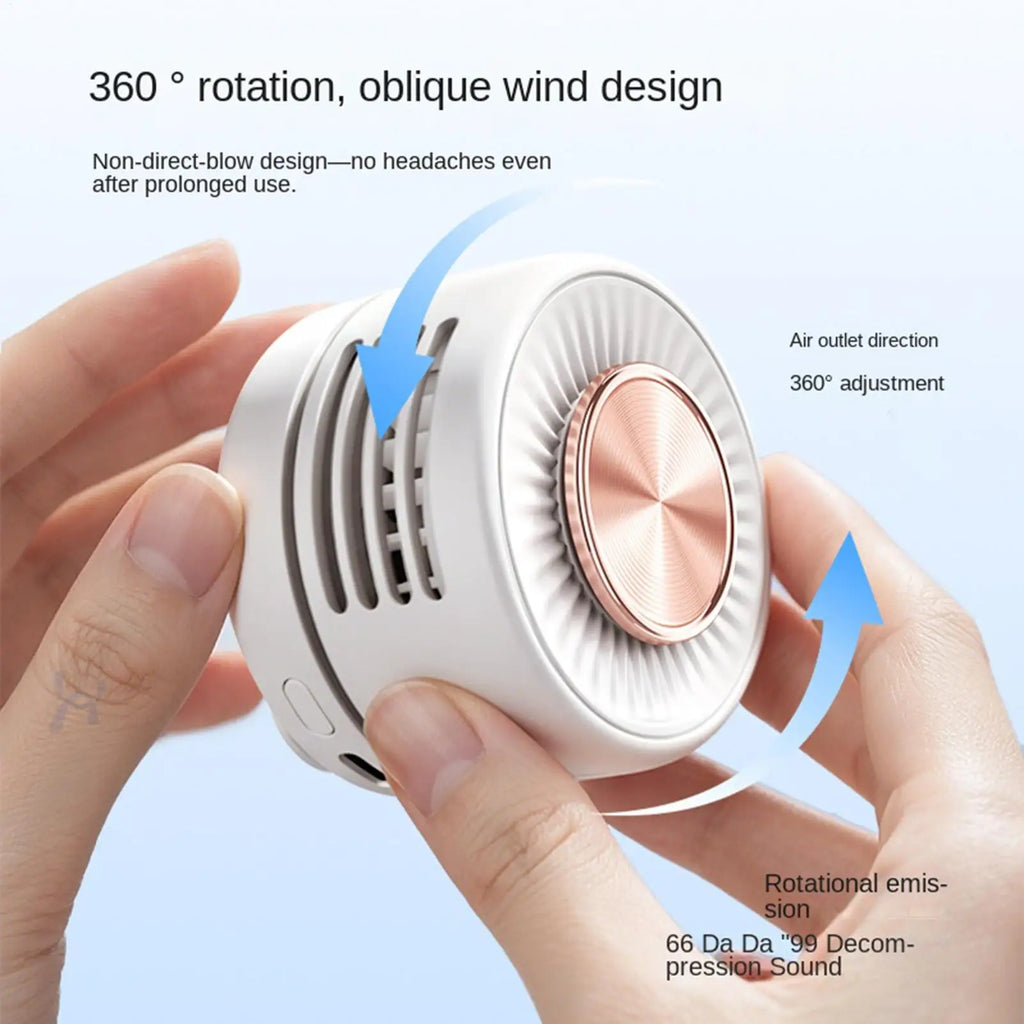 Portable Bladeless Clip Fan – 360° USB Rechargeable Mini Fan Portable Clip Fan Babs