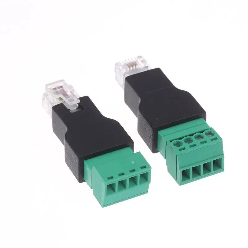 RJ11 6P4C Male to 4-Pin Screw Terminal Adapter 1 or 2 Pack Cable Terminal Adapter Babs