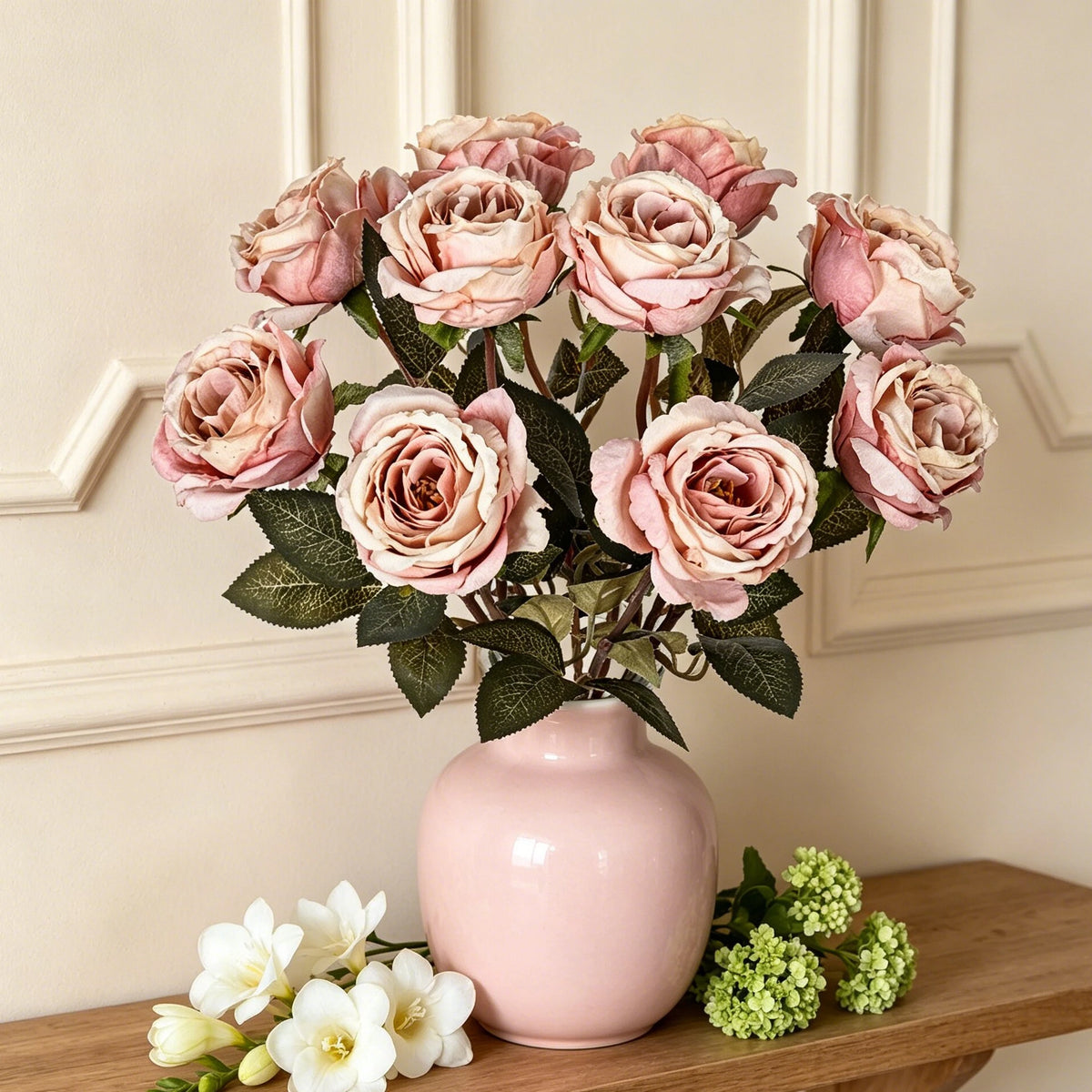 Artificial Silk Rose Bouquet – Wedding & Home Decor (2/4 pcs) Artificial Flower Bouquet Babs