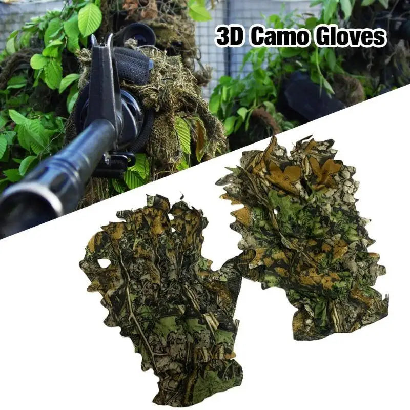 3D Camo Leaf Gloves – Non-Slip Hunting & Paintball Gloves Camo Hunting Gloves Babs