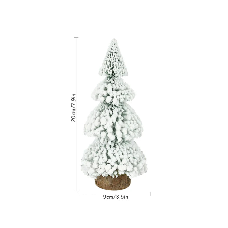 Mini Snow Pine Christmas Tree Ornaments – Desktop Xmas Decor Christmas Tree Ornament Babs M as picture