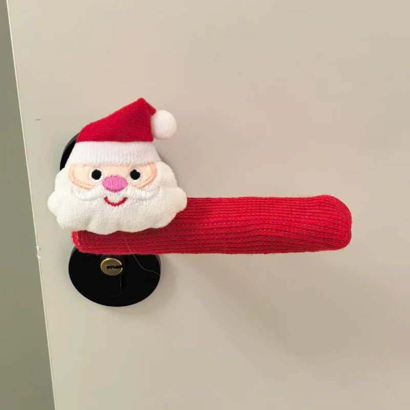 2Pcs Santa Door Handle Gloves with Bells – Christmas Décor Christmas Door Decor Babs
