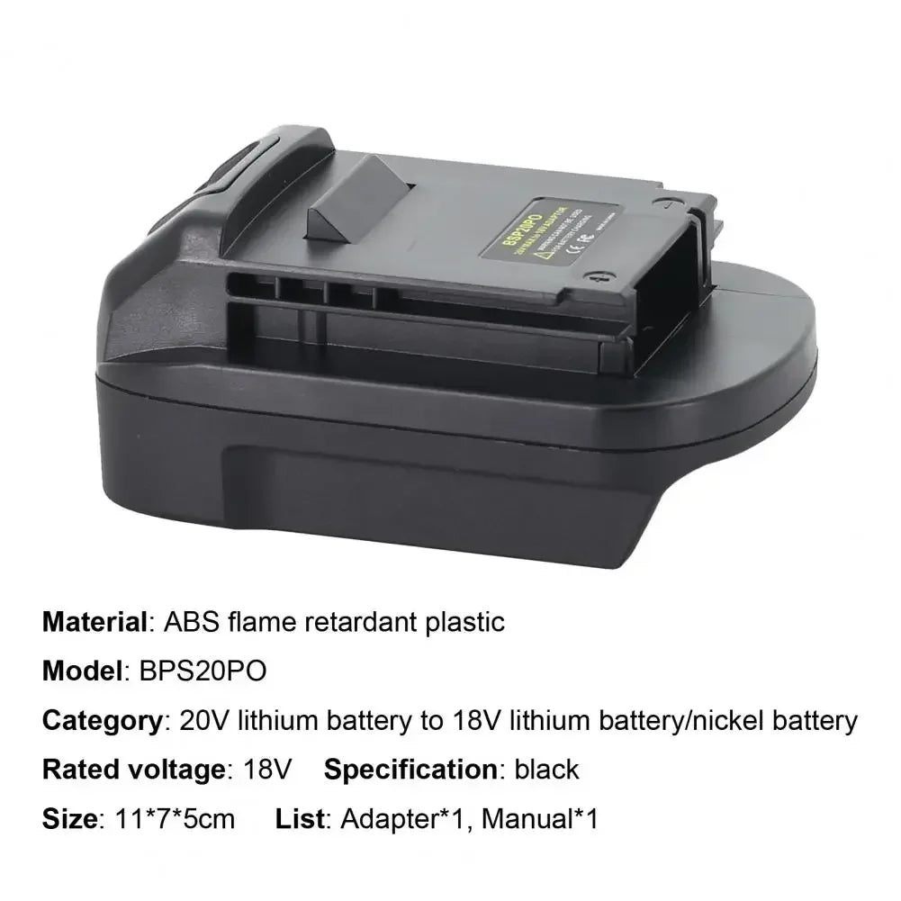 BPS20PO 20V to 18V Battery Adapter for Porter Cable Tools Battery Adapter Converter Babs