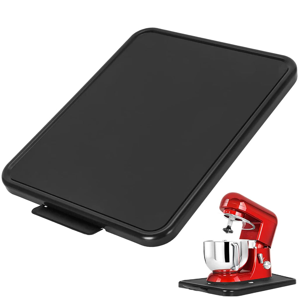 Kitchen Appliance Sliding Tray with Wheels – 16×12in, Black Appliance Rolling Tray Babs black