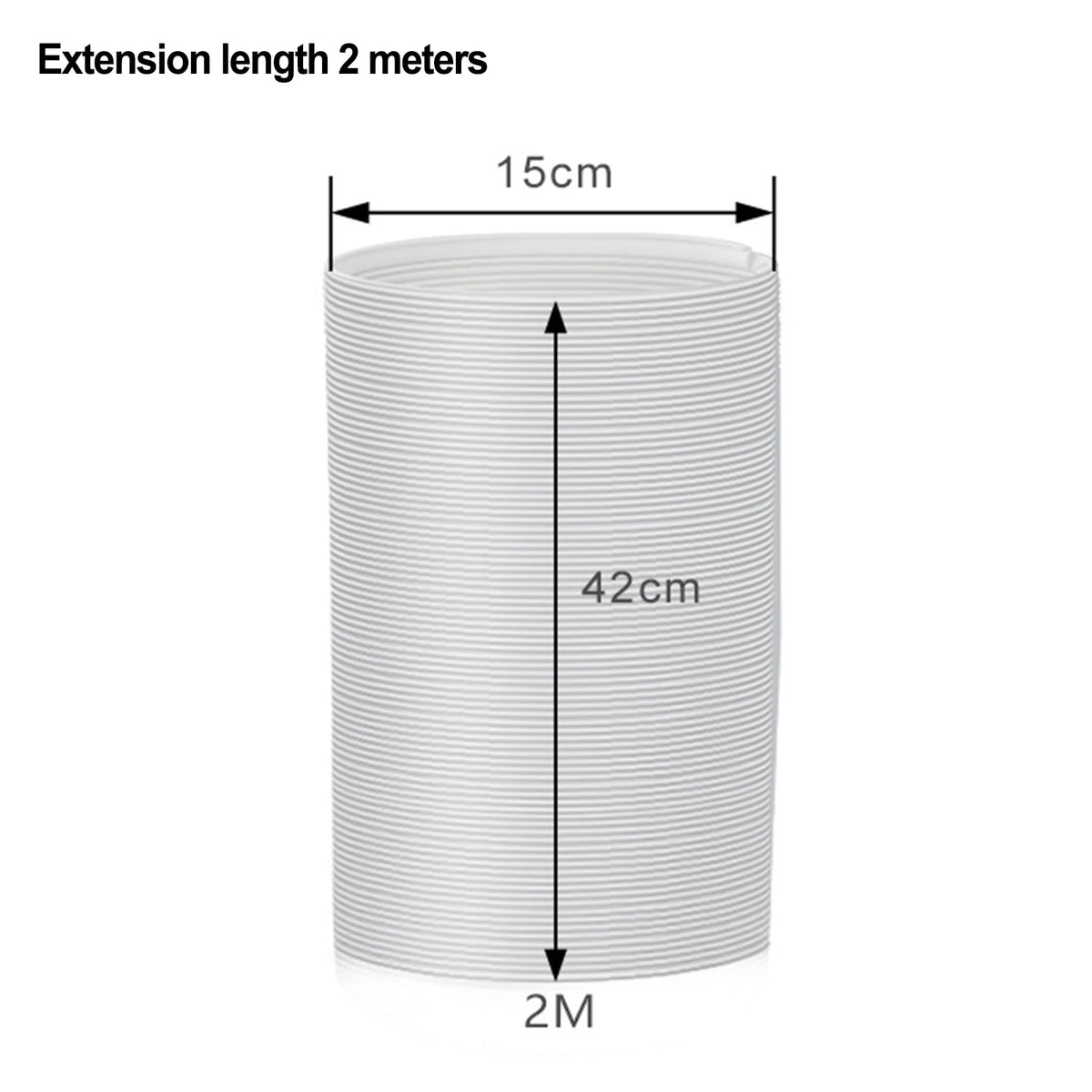 Telescopic AC Exhaust Vent Hose 150CM/200CM | 13cm & 15cm AC Exhaust Vent Hose Babs 150mmx2m