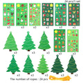 24-Piece DIY Christmas Tree Craft Kit with Stickers & Ornaments Holiday Craft Kit Babs 24pcs