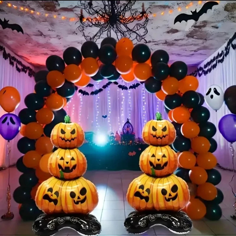 Halloween 4D Stand-Up Foil Balloon – Witch Pumpkin Dead Tree Halloween Party Balloon Babs