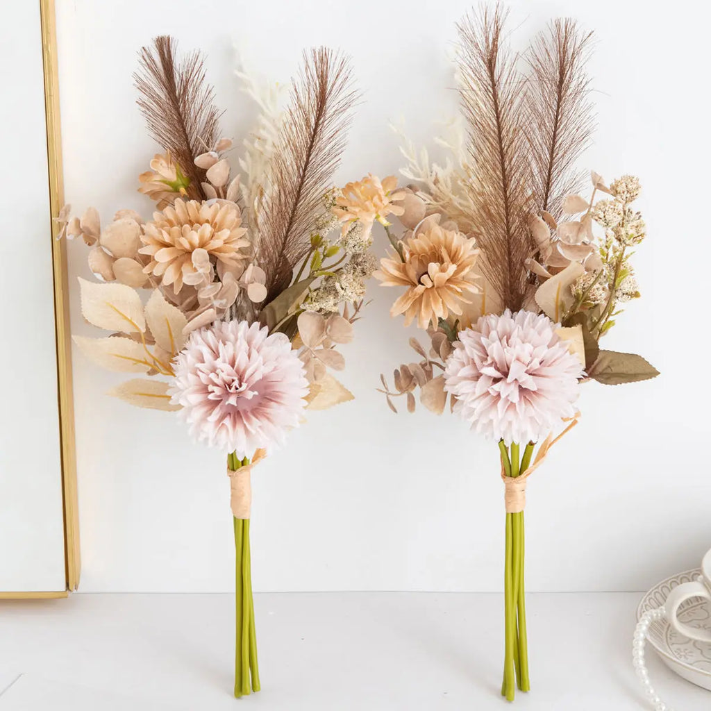Silk Artificial Chrysanthemum Bouquet – Wedding & Home Decor Artificial Silk Flowers Babs