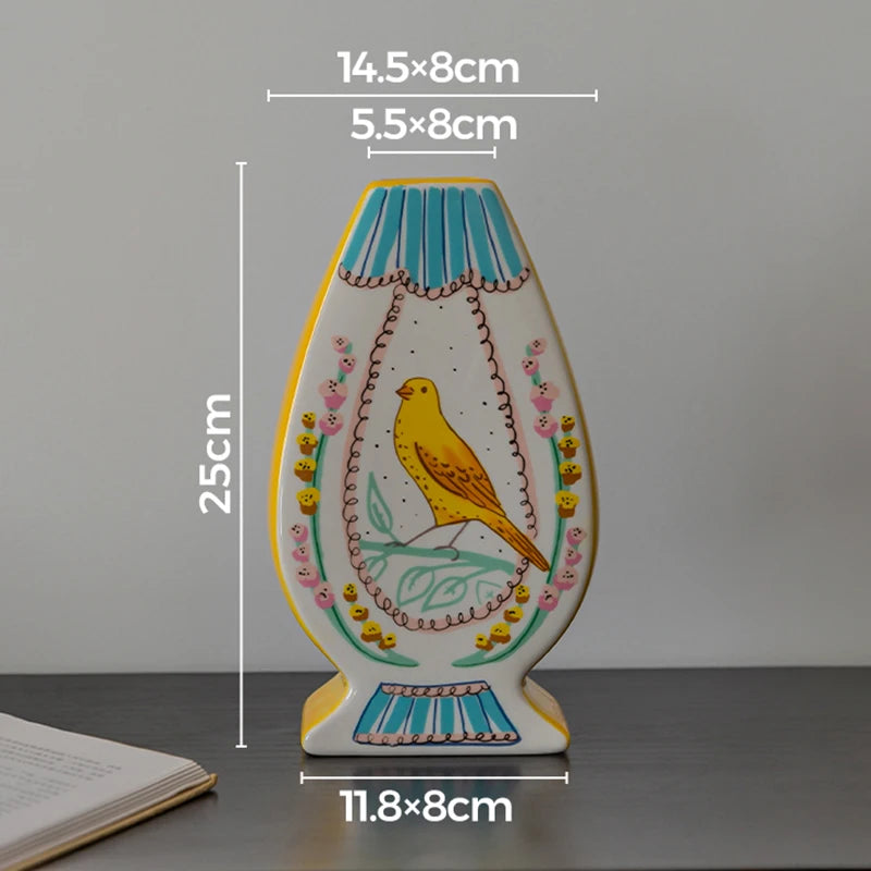 Nordic Ceramic Vase – Minimalist Retro Décor for Living Room Decorative Ceramic Vase Babs Fish Tail