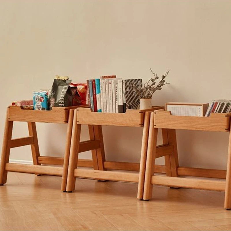 Nordic Wooden Ottoman Stool – Rectangular Footrest & Shoe Bench Wooden Ottoman Stool Babs