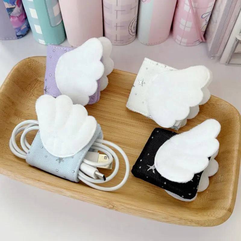 Angel Wing Cable Storage Clip – Star Print Cord Organizer Buckle Cable Storage Clip Babs