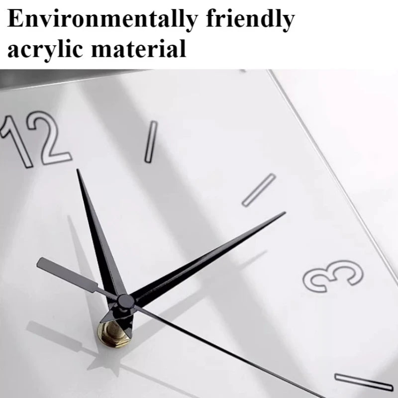 Modern Double-Sided LED Wall Clock – Silent Nordic Decor Decorative Wall Clock Babs