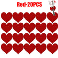 Felt Heart Utensil Holders Set of 10 – Red Cutlery Bags Utensil Holder Set Babs Red-20Pcs