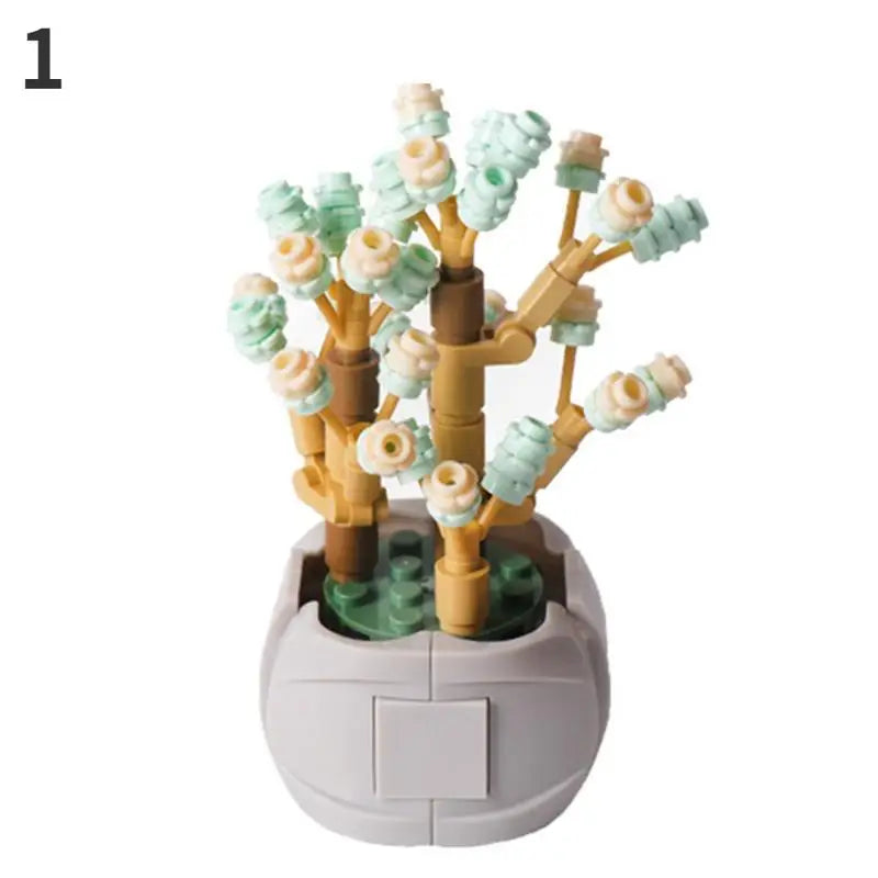 Bonsai Flower Building Blocks Set – DIY Potted Plant Model Kit Building Block Set Babs 1