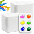 100-Pack Plastic Paint Trays 6-Well Palette for Kids & Artists Paint Palette Set Babs 100PC