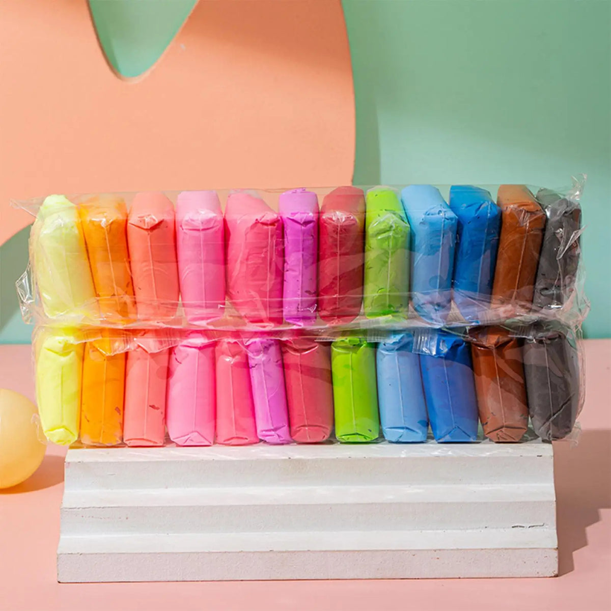 Kids Air Dry Modeling Clay DIY Set – 12, 24 or 36 Colors Kids Modeling Clay Babs