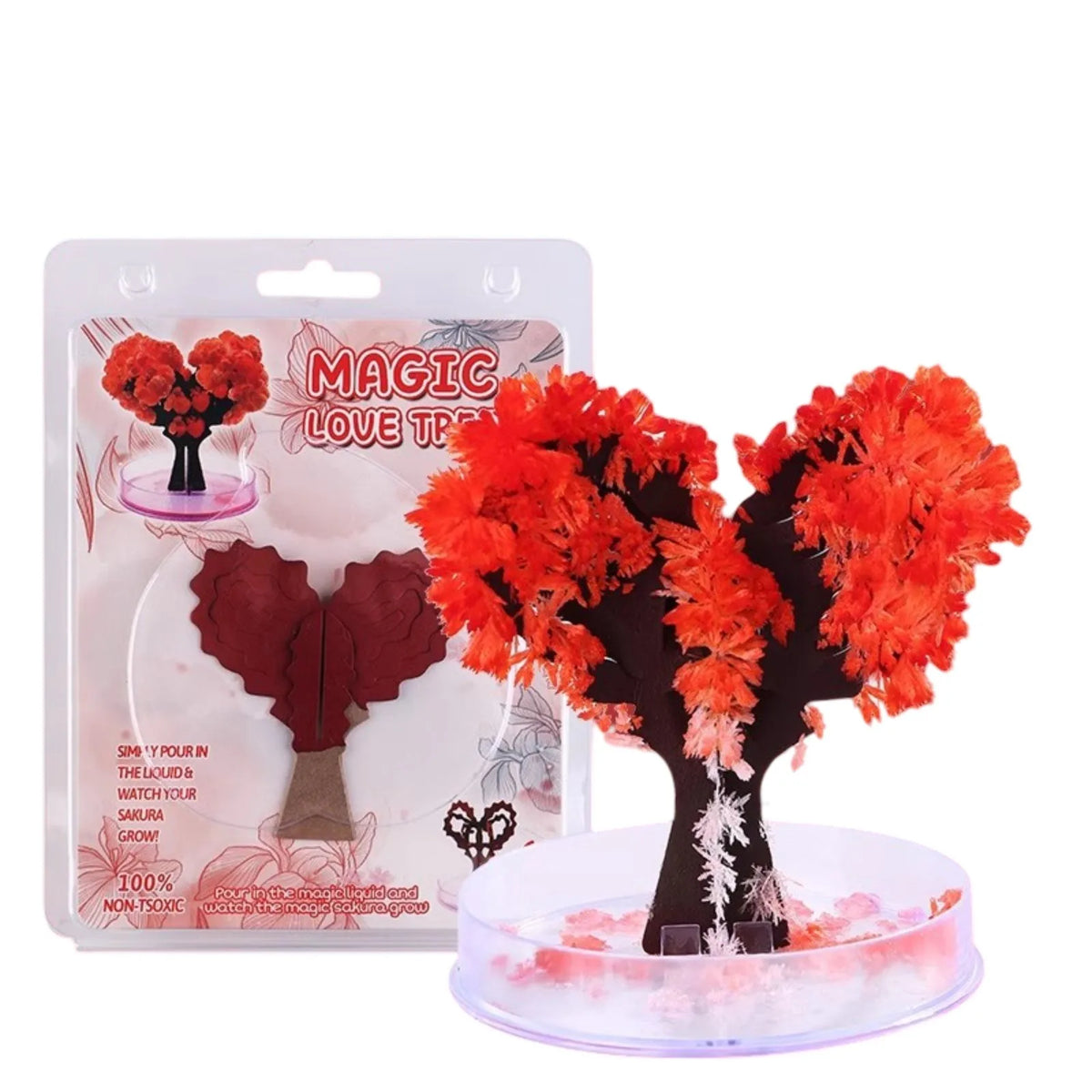 Mini Magic Crystal Growing Tree DIY Sakura Science Toy Gift Crystal Growing Kit Babs as show One Size