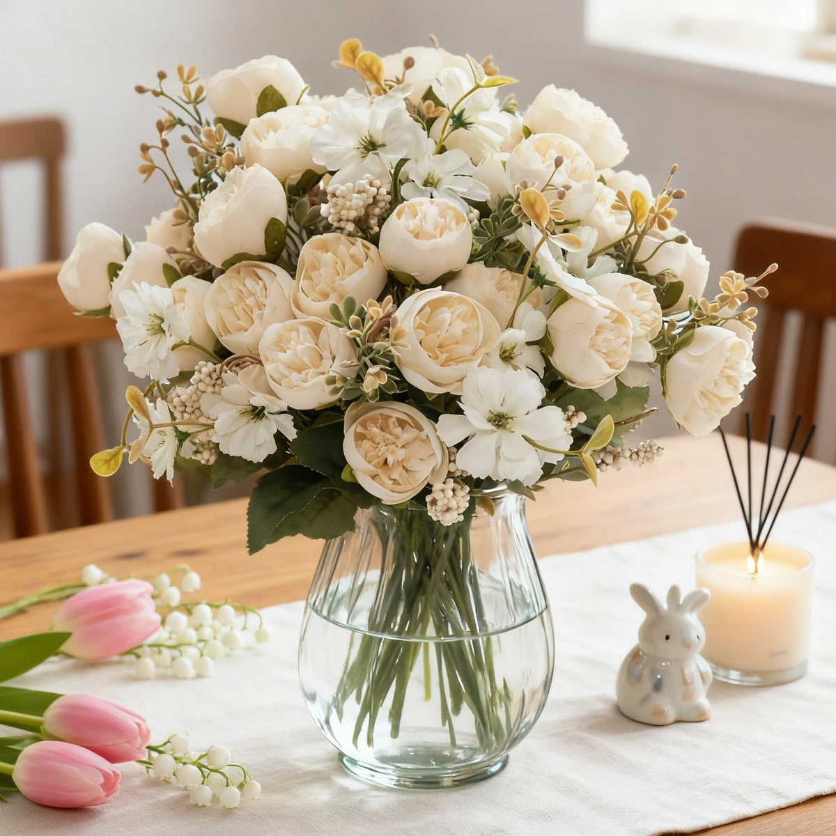Silk Peony Artificial Flower Bouquet – Wedding & Home Décor Artificial Flower Bouquet Babs