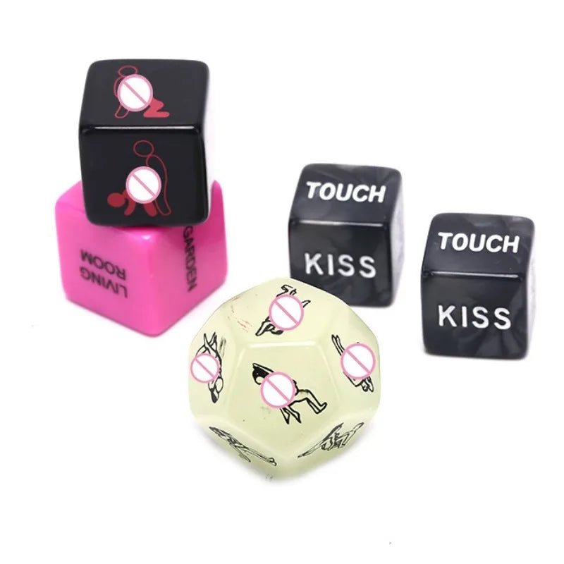 Noctilucent Couples Dice Set – Romantic Party Game Toy Couples Dice Game Babs