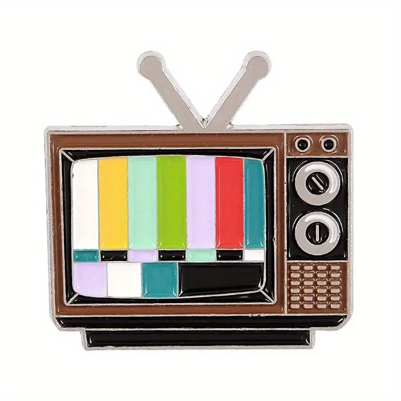 2pc No Signal Enamel Pin Set – Retro TV Brooches & Badges Enamel Pin Brooch Babs