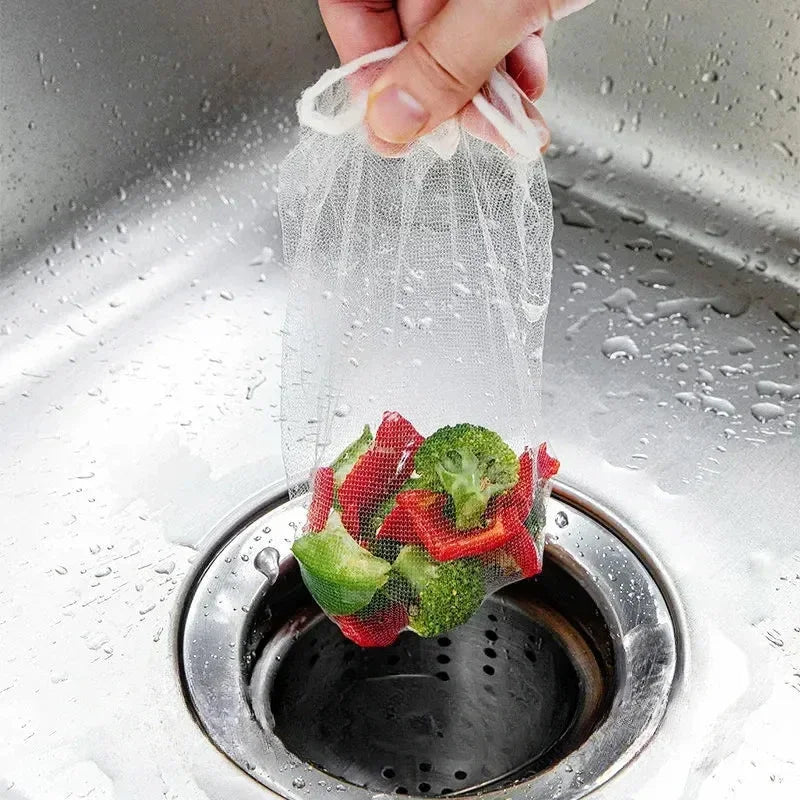 100-Pack Disposable Sink Strainer Mesh Bags – Drain Filter Drain Strainer Bags Babs