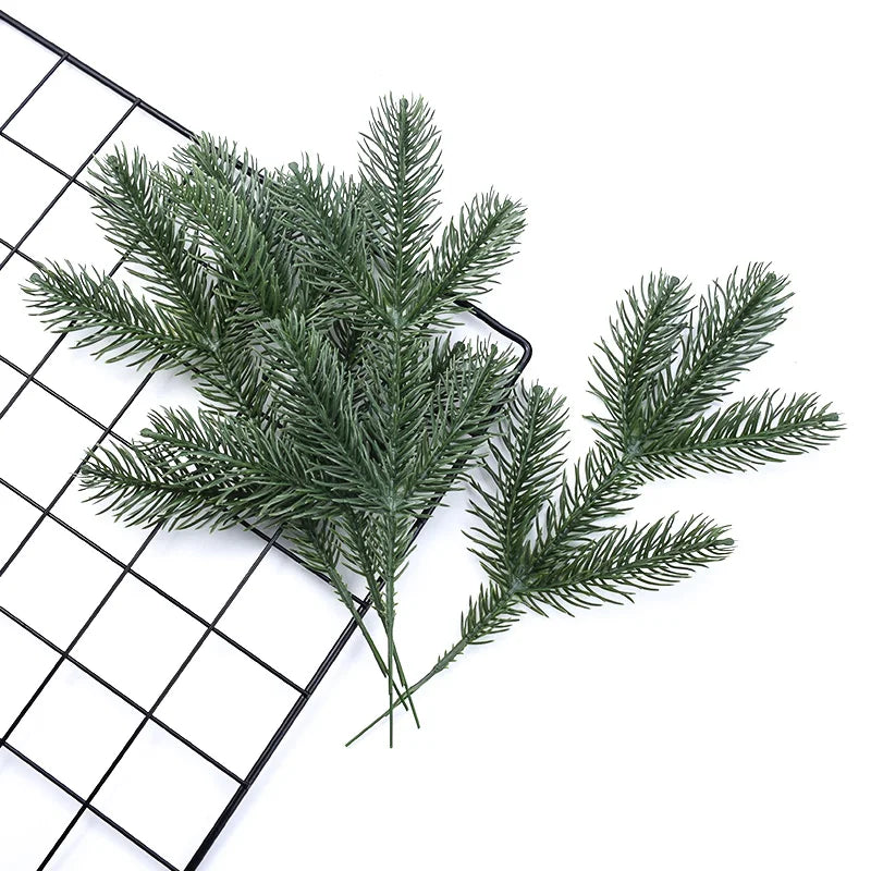 Artificial Pine Needle Branches 20/50pcs – Christmas DIY Decor Artificial Pine Sprigs Babs