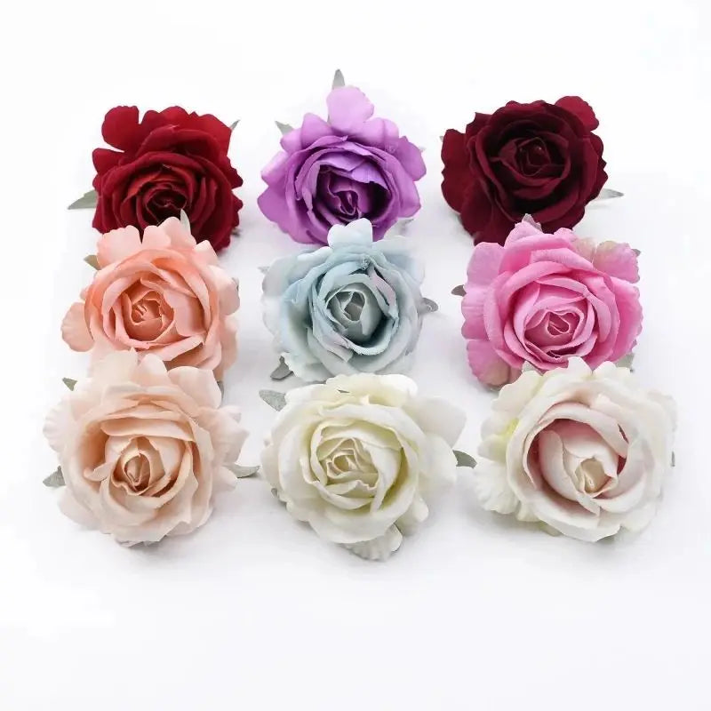 Silk Rose Heads Artificial Flowers – Wedding & Home Décor Artificial Silk Flowers Babs