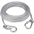 Heavy Duty Coated Steel Wire Dog Tether Leash & Tie-Out Rope Dog Tether Leash Babs Silver 10M 2MM