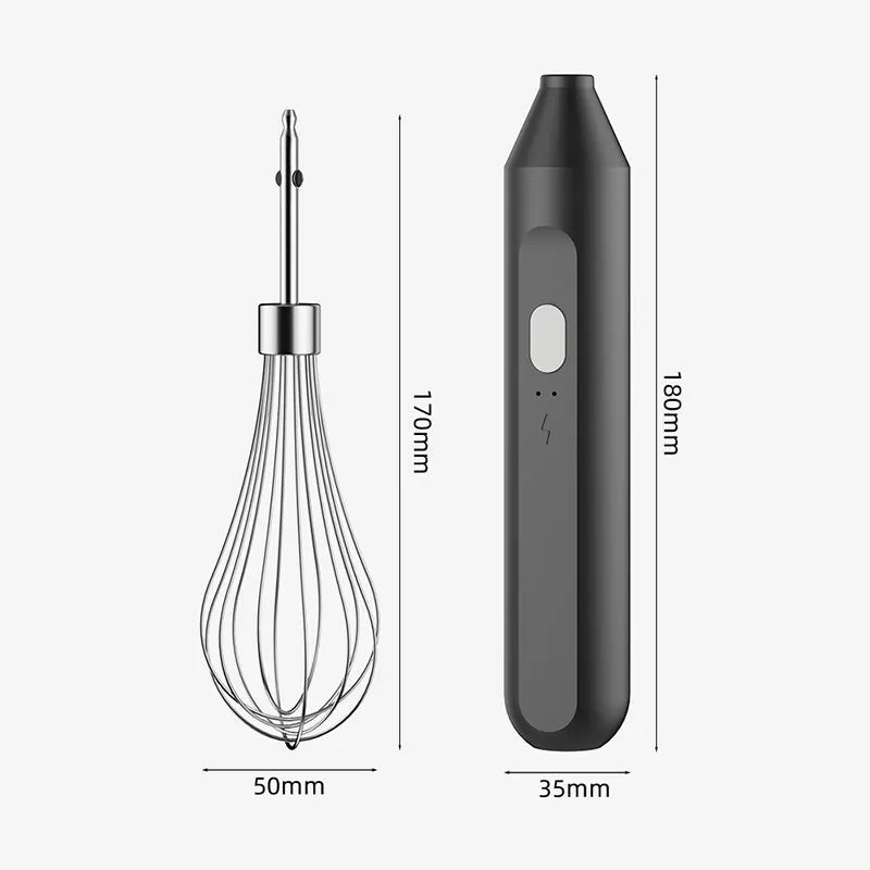Electric Handheld Milk Frother & Egg Beater – USB Rechargeable Electric Milk Frother Babs