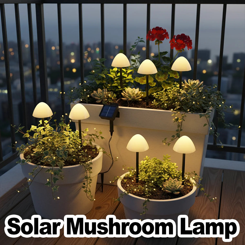 Mushroom Solar Pathway Lights – Waterproof LED Garden Stake Lamps Solar Garden Lights Babs