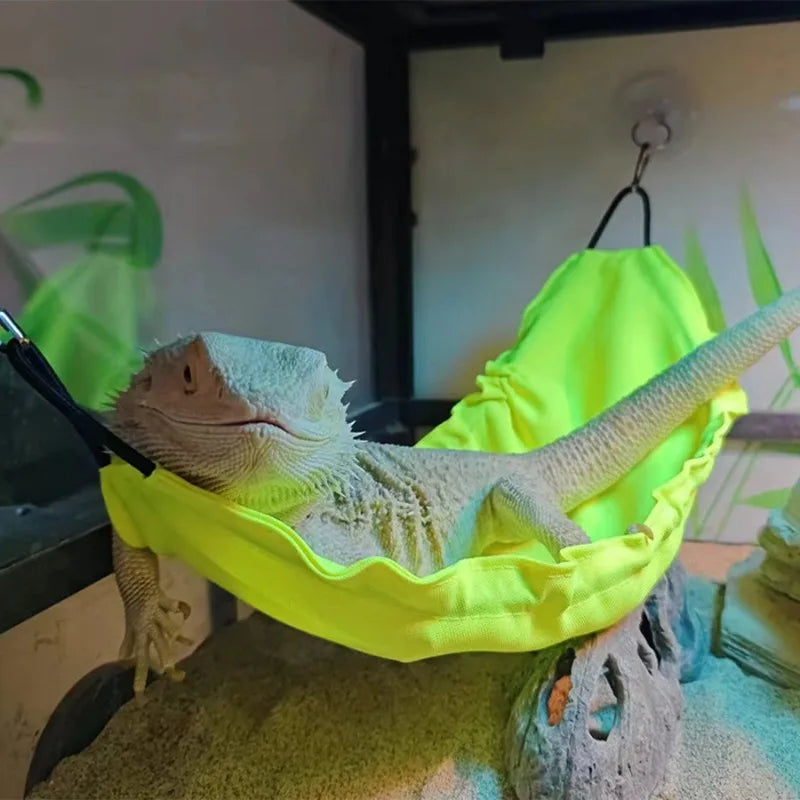 Reptile Hammock Swing Bed for Gecko & Chameleon | Soft Fabric Reptile Hammock Babs