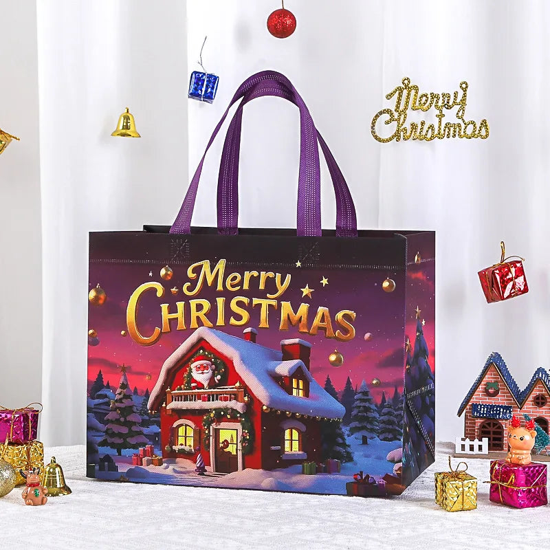 Reusable Non-Woven Christmas Gift Bags with Handles Christmas Gift Bags Babs