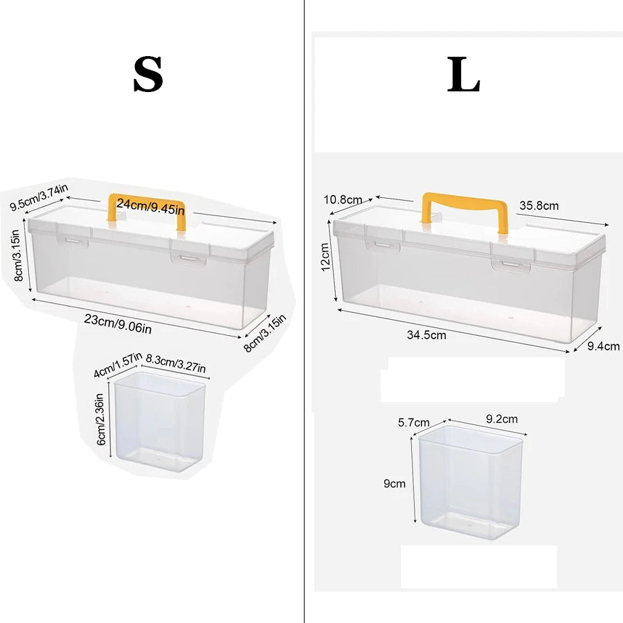 Portable Transparent Multi-Compartment Hardware Organizer Hardware Parts Organizer Babs