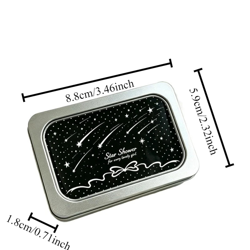 Square Matte Tin Box with Window | Photocard Organizer Tin Storage Box Babs S