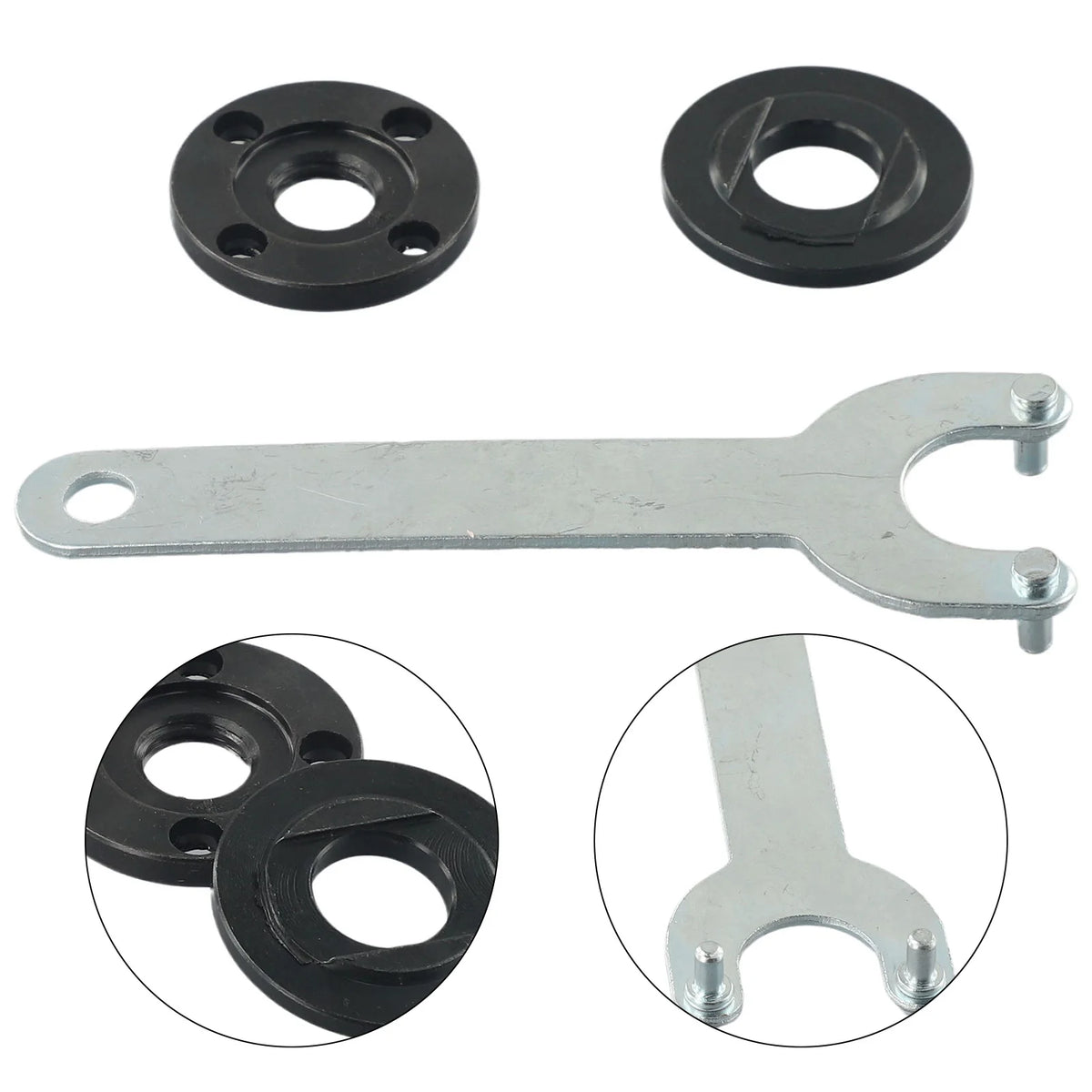 M14 Inner Outer Flange Nut Set – 40mm, Pin Drive & Wrench Angle Grinder Flange Set Babs