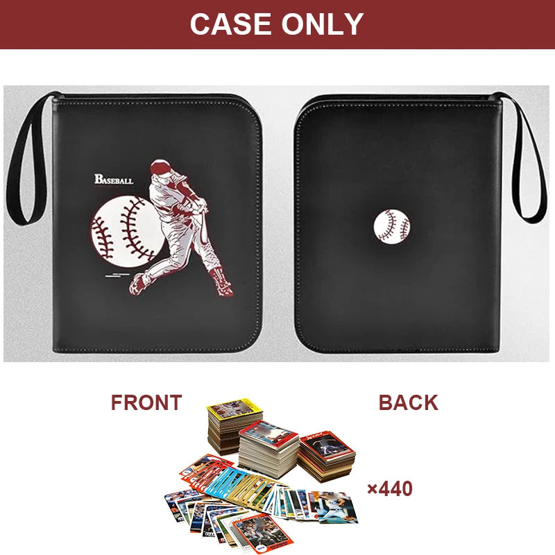Baseball Card Binder 440 Pockets – Trading Card Sleeve Holder Trading Card Binder Babs