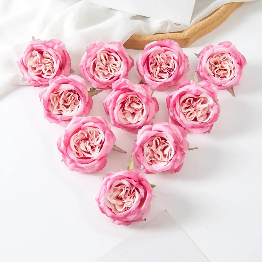 Silk Peony Artificial Flower Heads – Wedding & Home Decor 10/20Pcs Artificial Flower Heads Babs Deep Pink 10 PCS